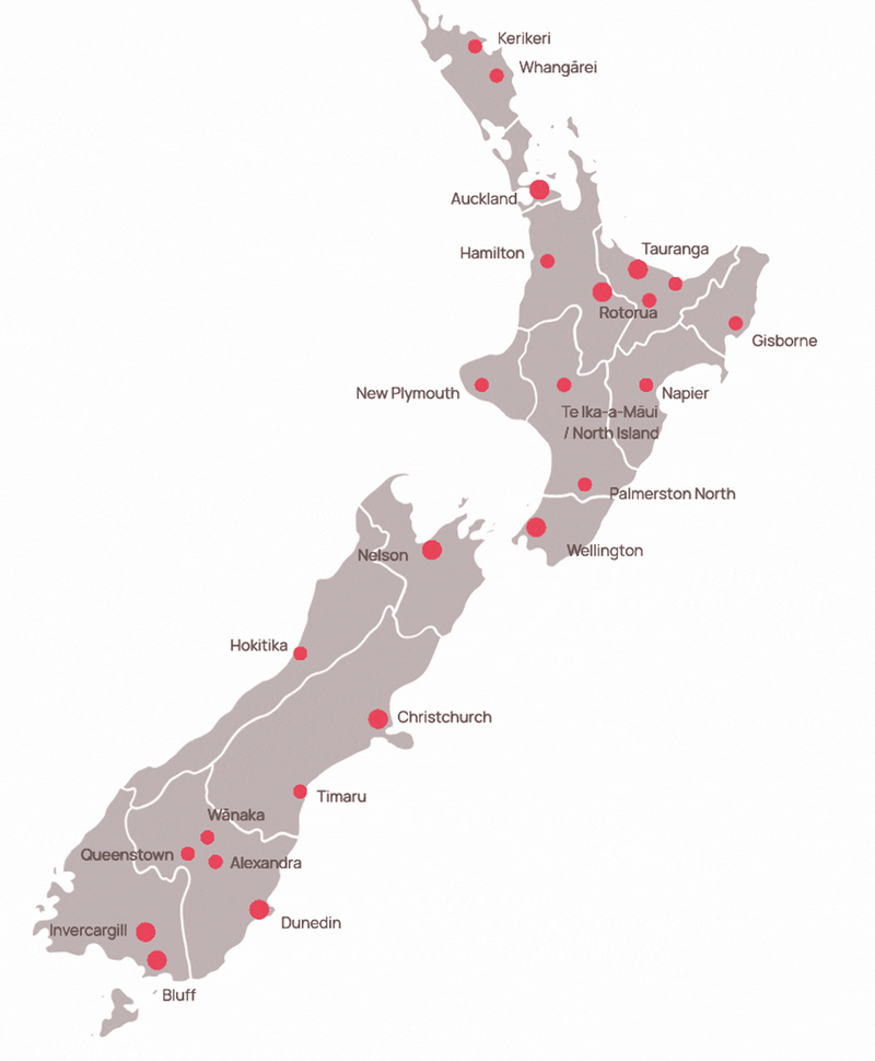 New Zealand map